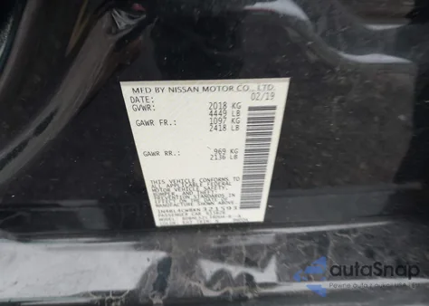 2019 Nissan Altima 2.5 Sr from USA, damaged, VIN 1N4BL4CW8KN321593